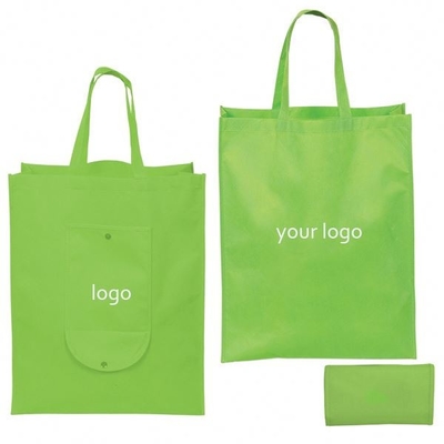 faltbares Soem behandelte 50x2.5cm gesponnene Tasche Grün-80gsm nicht