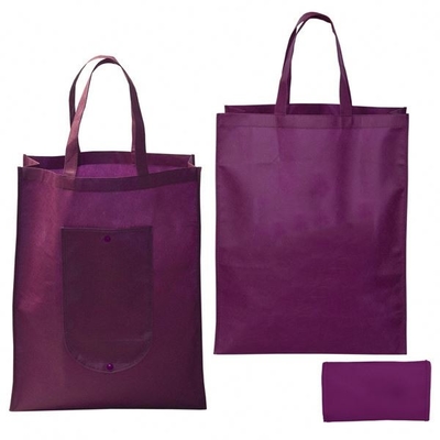 faltbares Soem behandelte 50x2.5cm gesponnene Tasche Grün-80gsm nicht
