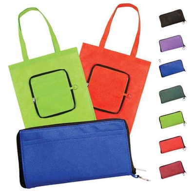Faltbare nicht gesponnene Tasche Tote Zippeds 80gsm 38X40cm