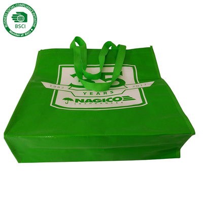 Decken Sie gesponnene Tasche des Plastik70gsm 30x12x39.5cm CMKY Polypropylen mit Ziegeln