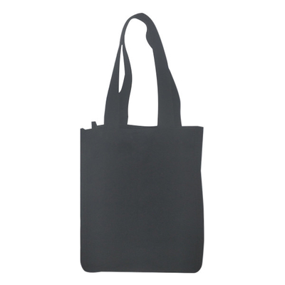 Schwarze Segeltuch PET 18x9x27cm CMYK 2 Flaschen-Wein-Tasche