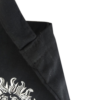 10OZ schwärzen 1 Farbe 190T 25X27cm, die Baumwolle Tasche aufbereitet