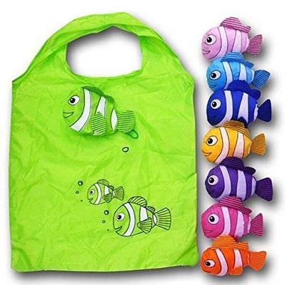 Bunte 210D 40x50cm CMYK faltende NylonEinkaufstasche der Fisch-