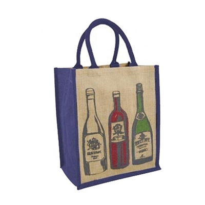Der Verpackungs-6 Leinwand-Einkaufstasche Flaschen-des Wein-27x18x30cm