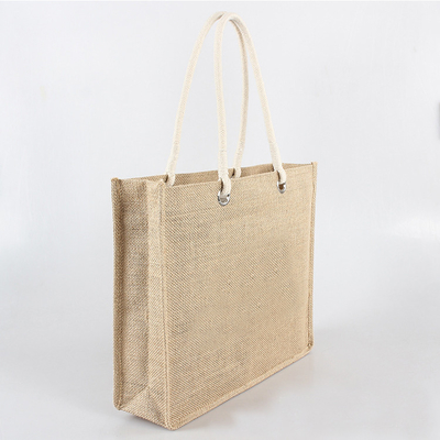Kaufende natürliche Einkaufstüten des Farbe30xx12x30cm Jutefaser-380gsm
