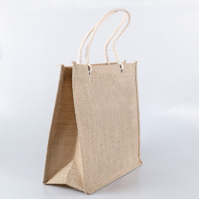 Kaufende natürliche Einkaufstüten des Farbe30xx12x30cm Jutefaser-380gsm