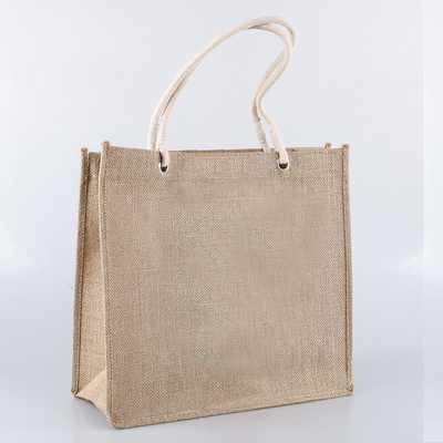 Kaufende natürliche Einkaufstüten des Farbe30xx12x30cm Jutefaser-380gsm