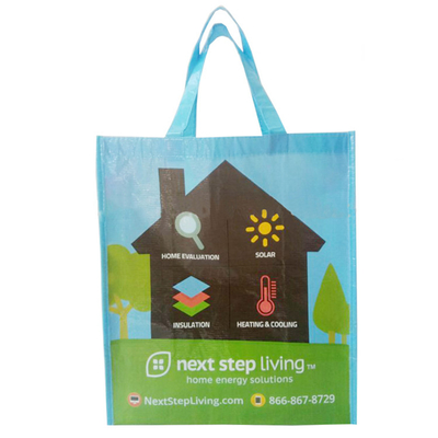 Wasserdichte gesponnene 30x10x40cm 70gsm RPET Tasche der Werbungs-nicht