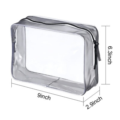 BSCI machen klare PVC-Bleistift-Tasche PVC-0.5mm 160gsm CMYK Reißverschluss zu