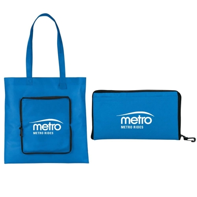 Faltbare nicht gesponnene Tasche Tote Zippeds 80gsm 38X40cm