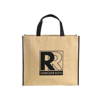 Logo CMYK des gediegenen Golds gesponnene Papiertüte Soems 120gsm nicht