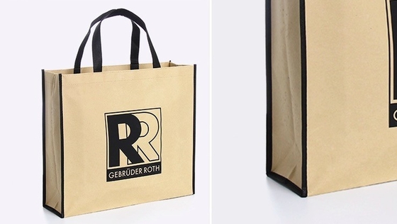 Logo CMYK des gediegenen Golds gesponnene Papiertüte Soems 120gsm nicht