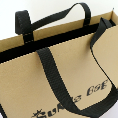 Einkaufsgesponnene Papiertüte 80gsm 150g 42x38x12cm nicht