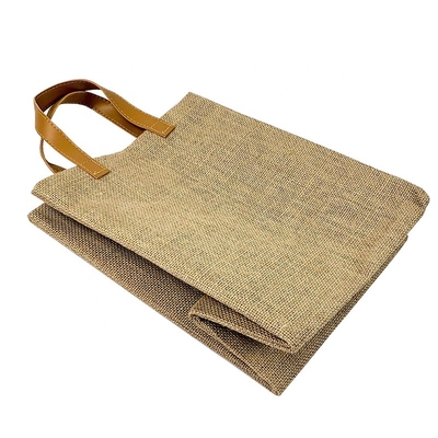 Geschenk-Reise-Totalisator PU behandelte 20cm Leinwand-Einkaufstüte