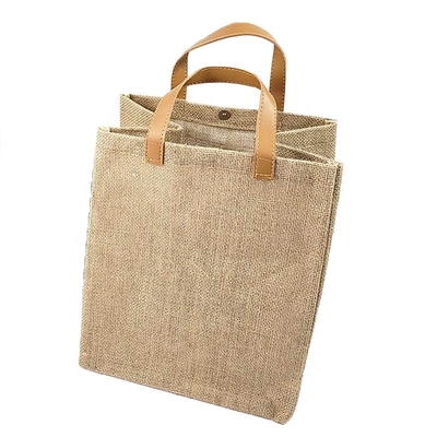 Geschenk-Reise-Totalisator PU behandelte 20cm Leinwand-Einkaufstüte