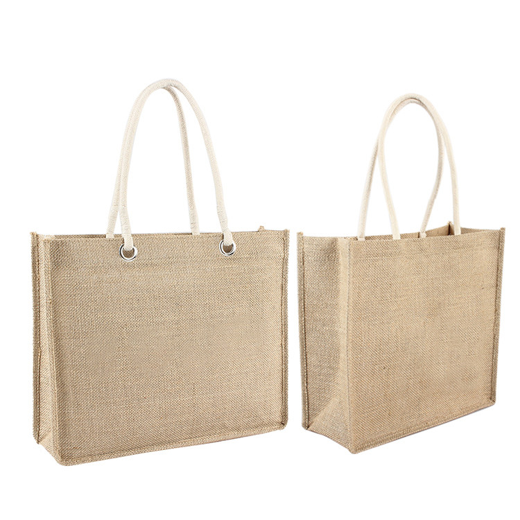 Kaufende natürliche Einkaufstüten des Farbe30xx12x30cm Jutefaser-380gsm